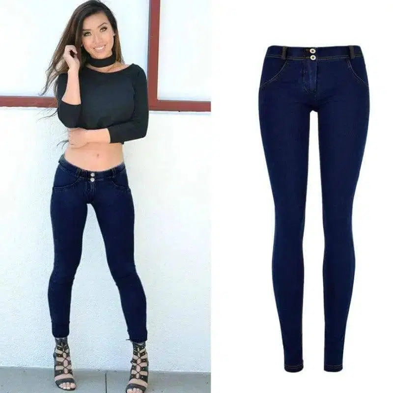 Peach hip pants-Deepblue-29