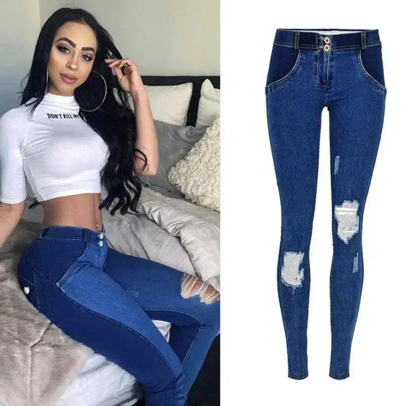 Peach hip pants-Darkblue-31