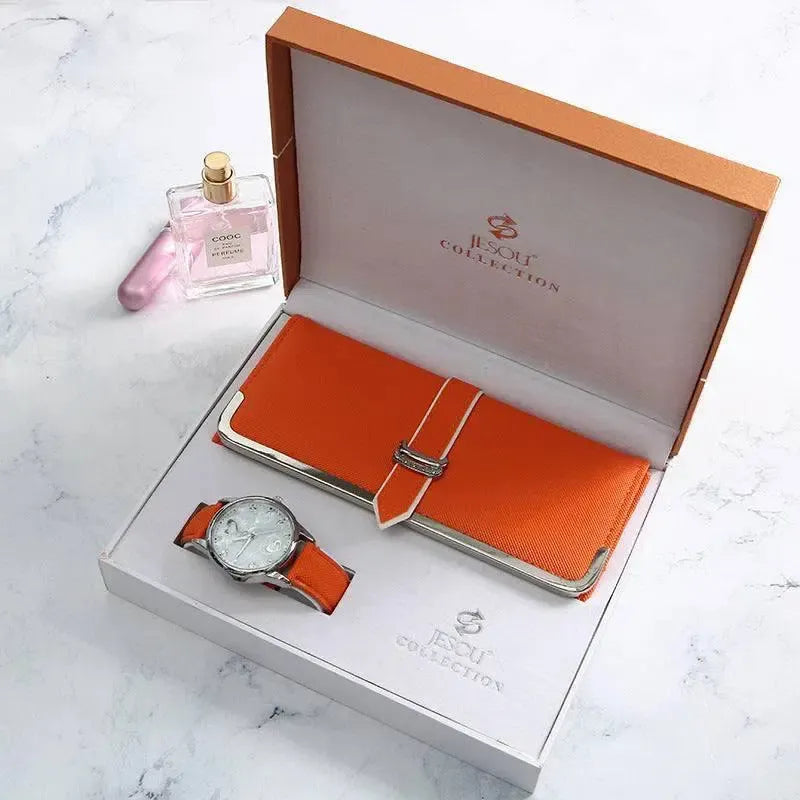 New Product Trendy Fashion Wallet Watch Set Box With Exquisite Gift Box Valentine'S Day Gift Ladies Gift Set-8