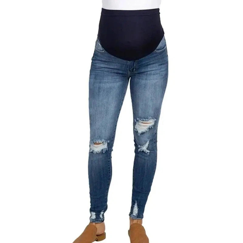Ripped maternal jeans-2