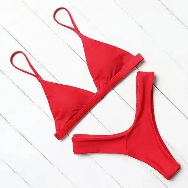 Bikini Swimsuit Swimwear Women Biquini Push Up Red-23style-14