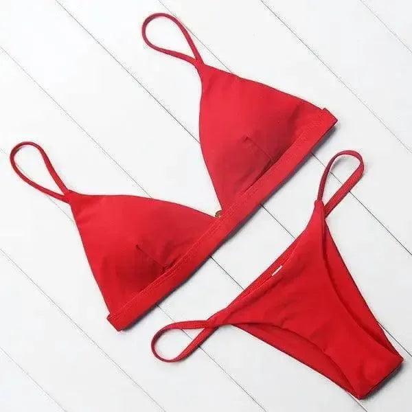 Bikini Swimsuit Swimwear Women Biquini Push Up Red-17style-23