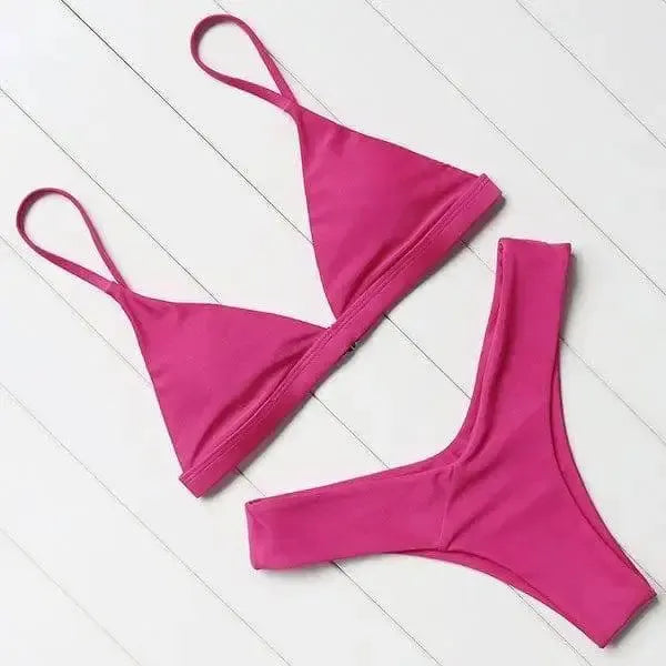 Bikini Swimsuit Swimwear Women Biquini Push Up Red-7style-4