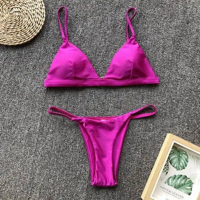 Bikini Swimsuit Swimwear Women Biquini Push Up Red-4style-8