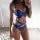 Black And White Color Matching Bikini Women'S Split-13