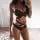 Black And White Color Matching Bikini Women'S Split-16