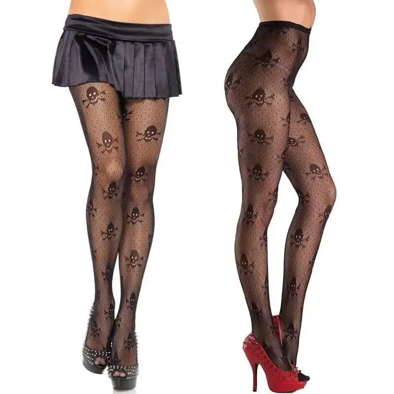 skull pantyhose stockings-1