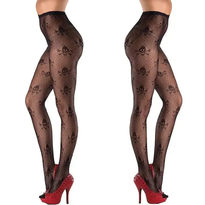 skull pantyhose stockings-2