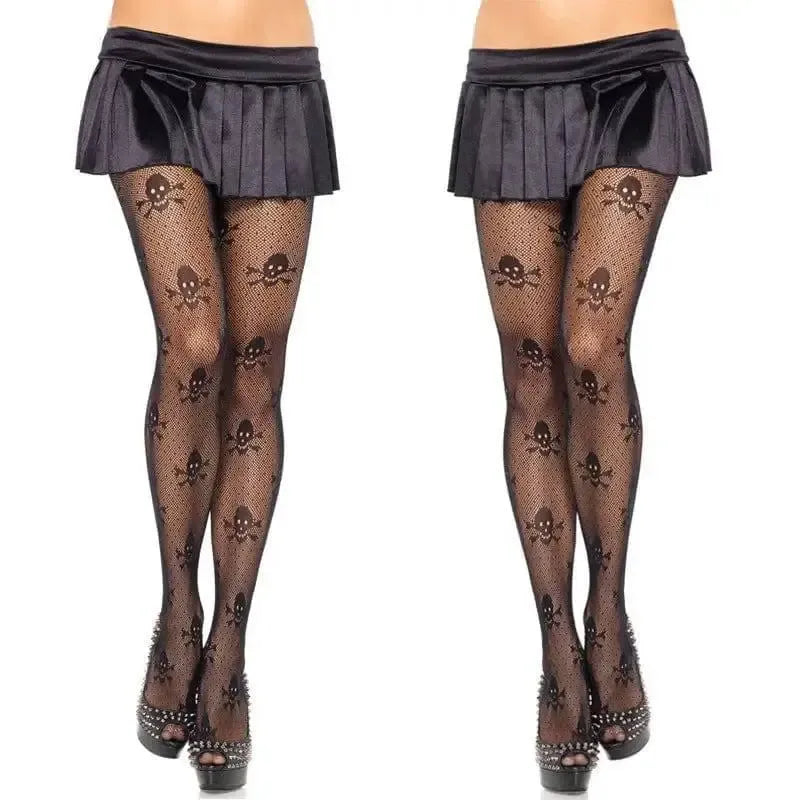 skull pantyhose stockings-3