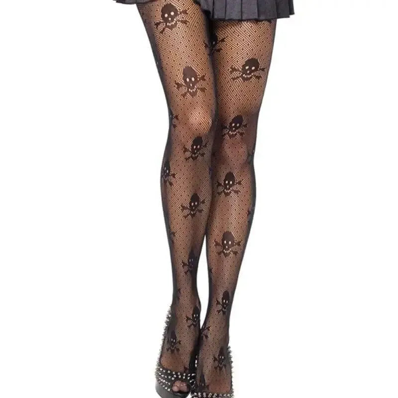 skull pantyhose stockings-4