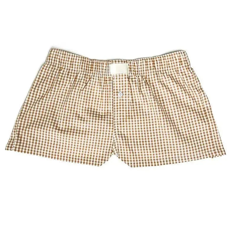 Cute Plaid Pajamas for Cozy Nights-Yellow-4