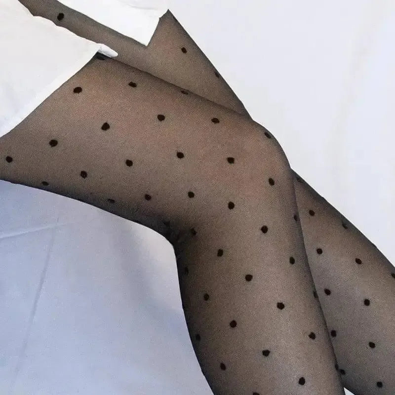 Spring and summer tattoo jacquard stockings-3