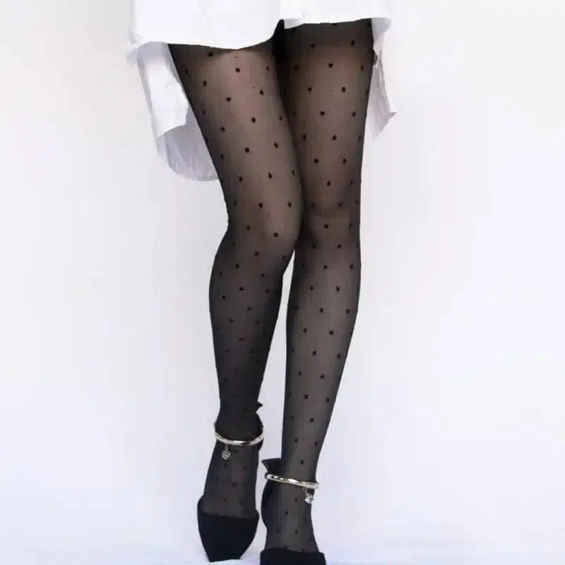 Spring and summer tattoo jacquard stockings-6