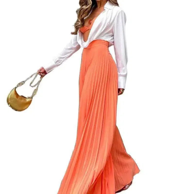 Spring Autumn Women's Clothing Solid Color Fashion Elegant Green / XL-4