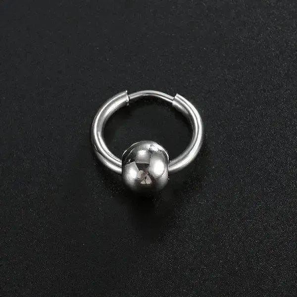 Stainless Steel Creative Hoop Earrings Women Triangular-White-9