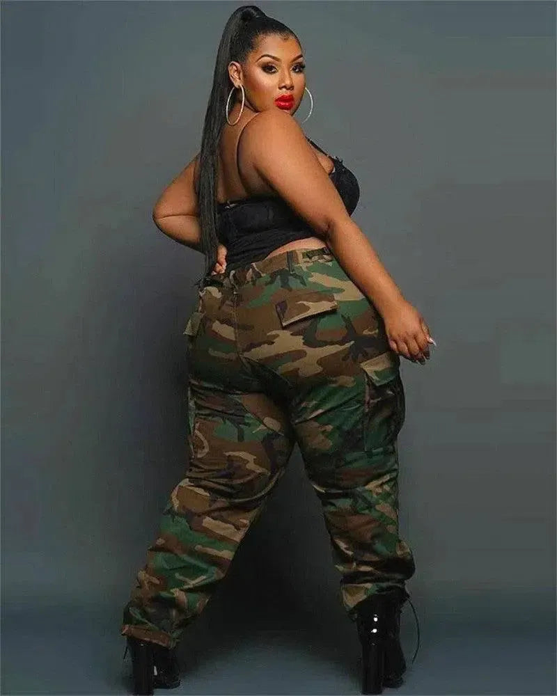 Street Leisure Sports Fans Color Printing Plus Size Pants-4