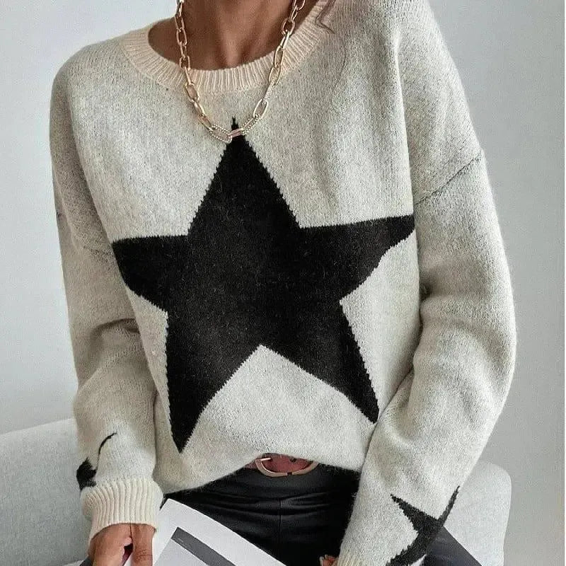 Sweater Women's Pullover Round Neck XINGX Thread Temperament-3