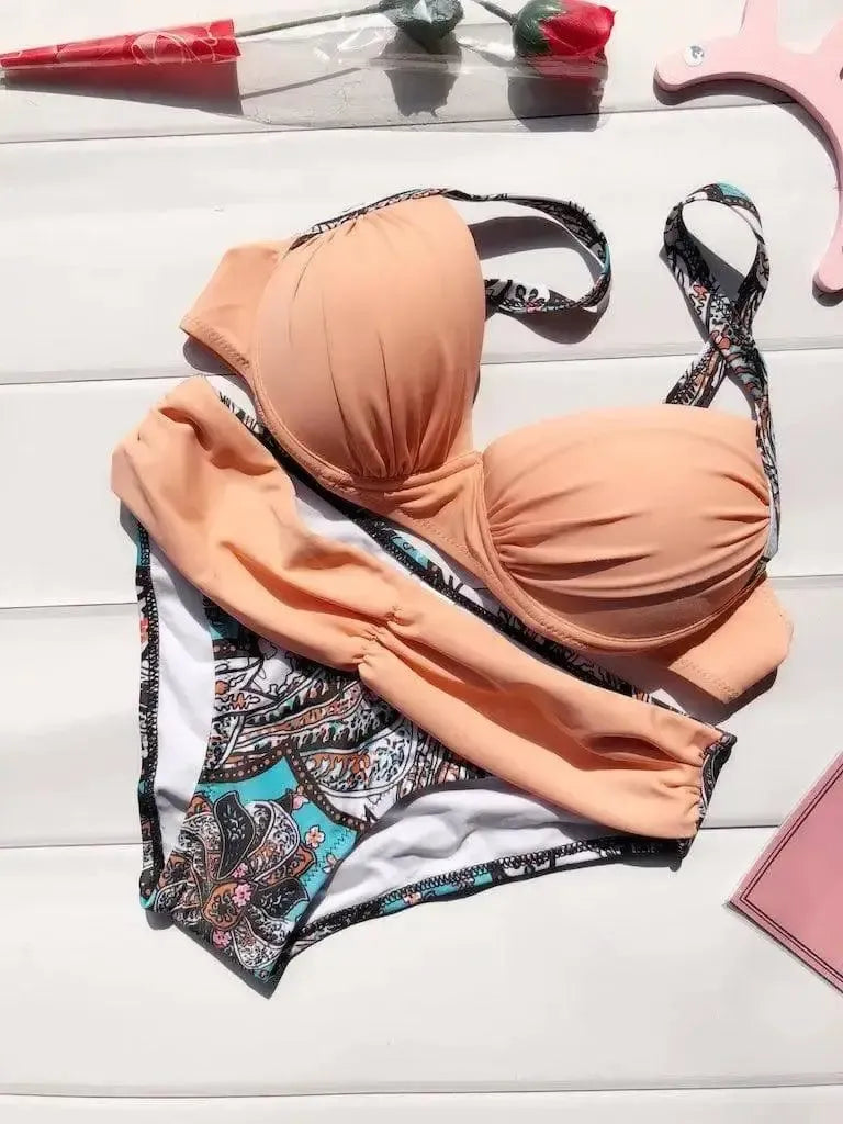 Swimwear Bikini Set Summer Women Swimsuit Tankini Push-2