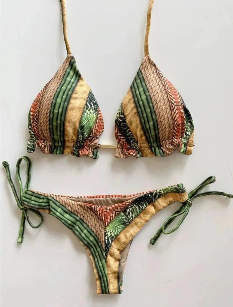 Swimwear Floral Retro Trade Bikini Swimwear-A-5