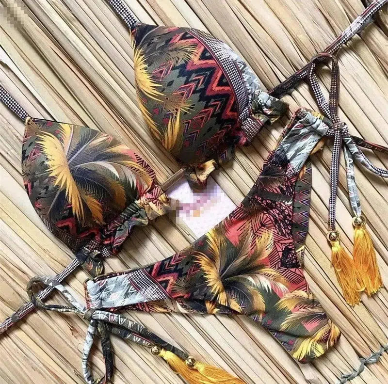 Swimwear Floral Retro Trade Bikini Swimwear-E-6