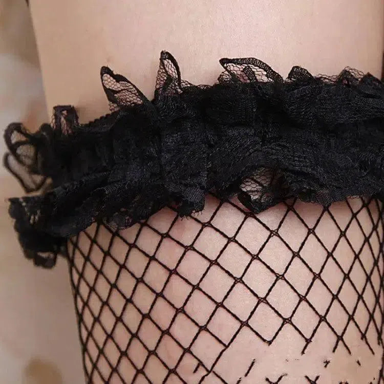 Textured Lace Stockings-3
