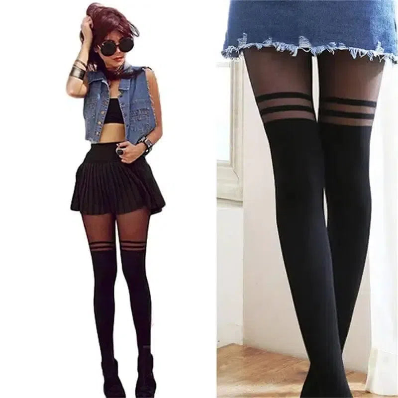 Suspenders Tights Cat Pantyhose Stockings-4
