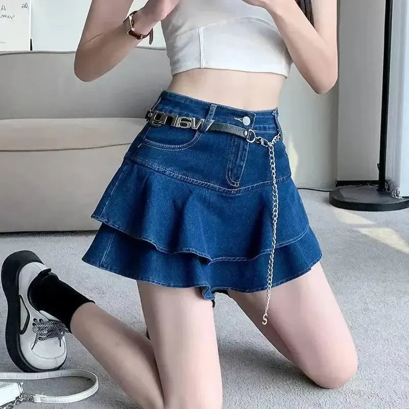Vintage Denim Mini Skirts-6