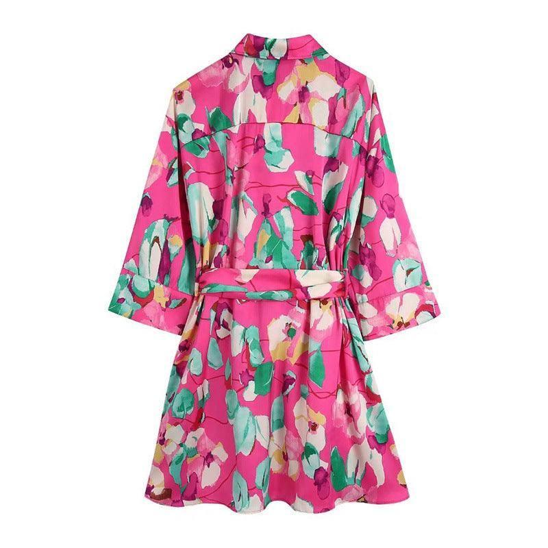 Floral Belted Kimono Romper - Chic Summer Trend-4