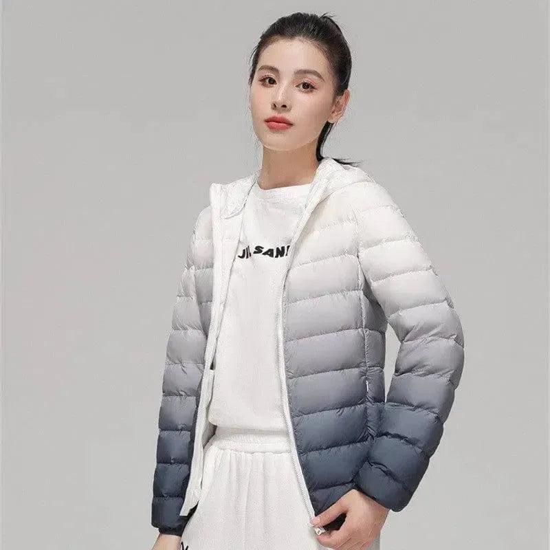 Women's Autumn And Winter Lightweight Down Jacket Hooded-2