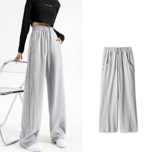 Women's Fashion Casual High Waist Drooping Loose Straight-1