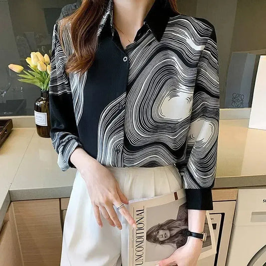Women's Fashion Tops Printed All-matching-1