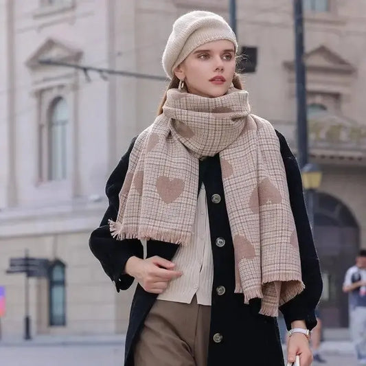 Women's Love Print Mid-length Scarf-1