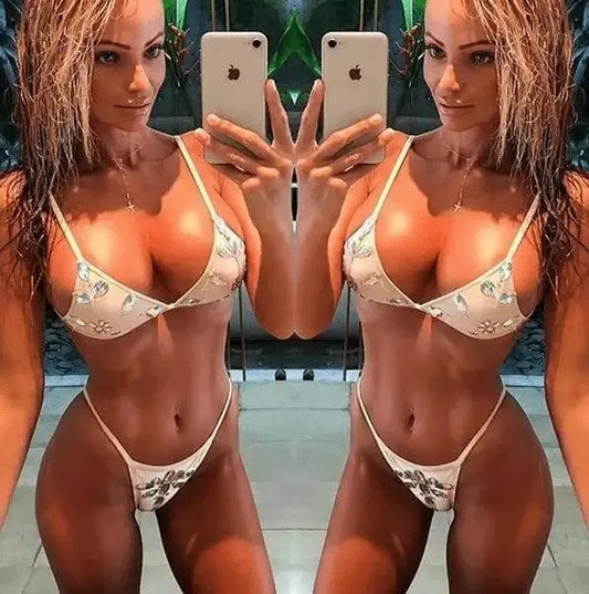 Women's Luxury Bling Diamond Bikini Set Women Push Up Bikini-1