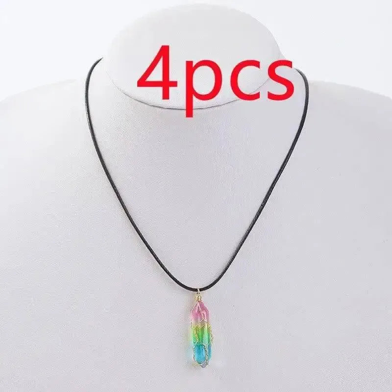 Women's Geometric Diamond Crystal Necklace-Color-4