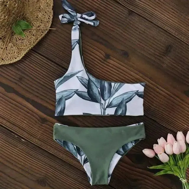 Women Swimsuit One Shoulder Bikini Low Waist-LD18120G1-6